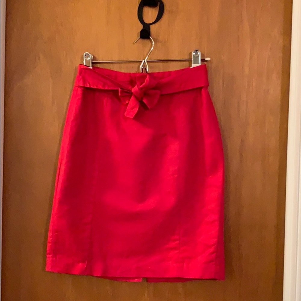 Banana Republic red linen skirt, size 0